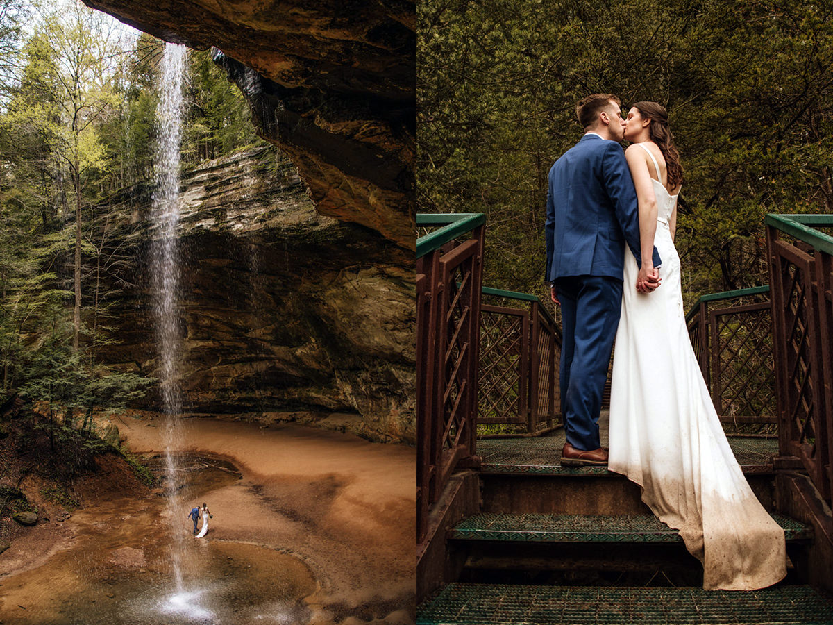 Rainy Day Elopement Wedding Ideas Tips Hocking Hills Ohio Midwest Elizabeth Nihiser Photography