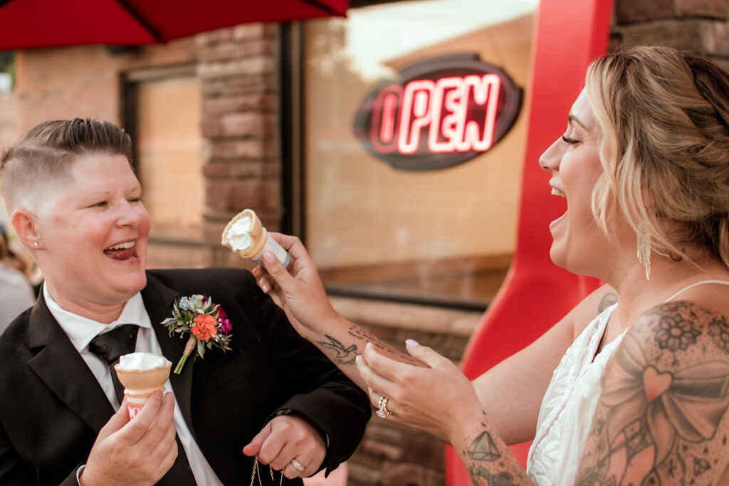 Hocking Hills Ash Cave Private Vows Renewal One Year Anniversary Taco Bell Dairy Queen Alternative Reception Elizabeth Nihiser Photography LGBTQ+ Elopement