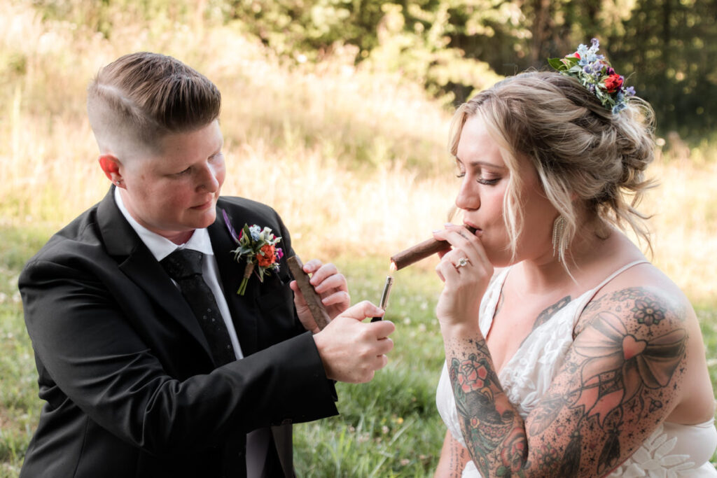 Hocking Hills Ash Cave Private Vows Renewal One Year Anniversary Taco Bell Dairy Queen Alternative Reception Elizabeth Nihiser Photography LGBTQ+ Elopement