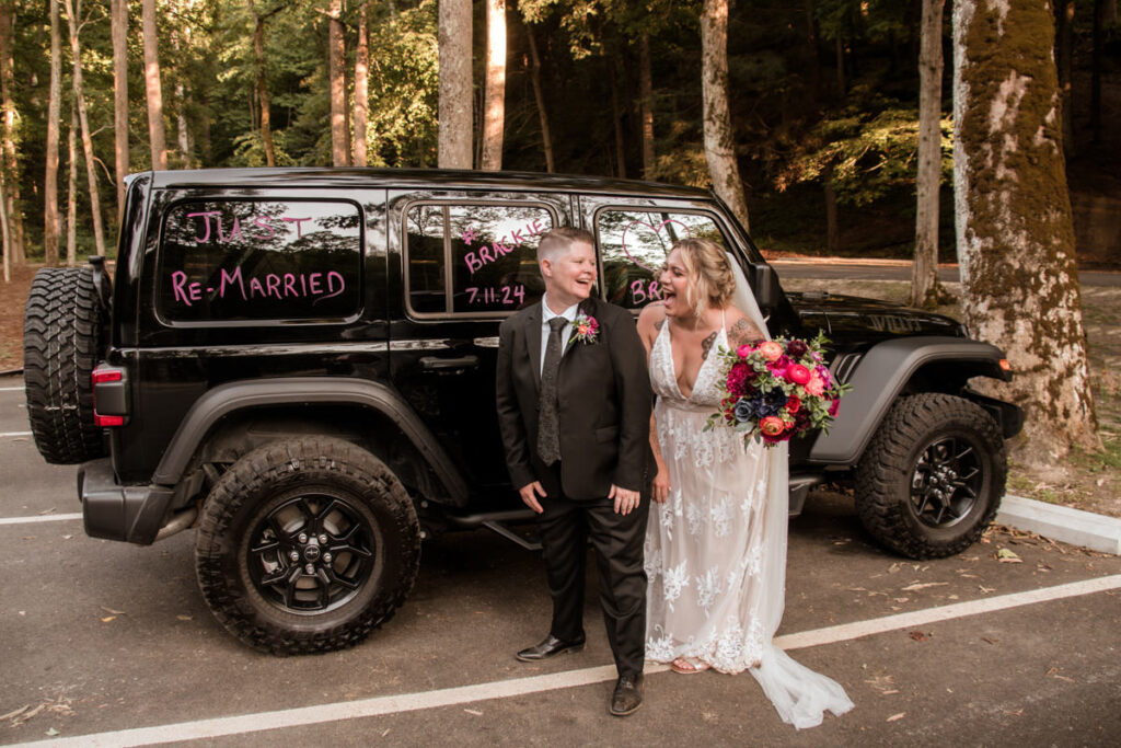 Hocking Hills Ash Cave Private Vows Renewal One Year Anniversary Taco Bell Dairy Queen Alternative Reception Elizabeth Nihiser Photography LGBTQ+ Elopement