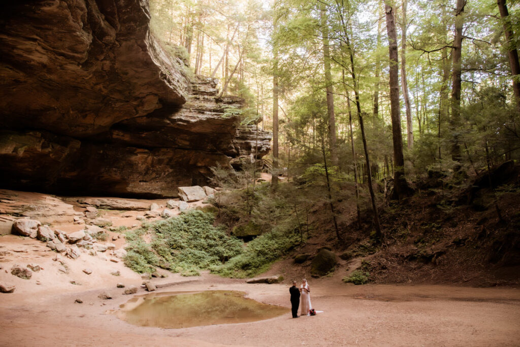 Hocking Hills Ash Cave Private Vows Renewal One Year Anniversary Taco Bell Dairy Queen Alternative Reception Elizabeth Nihiser Photography LGBTQ+ Elopement