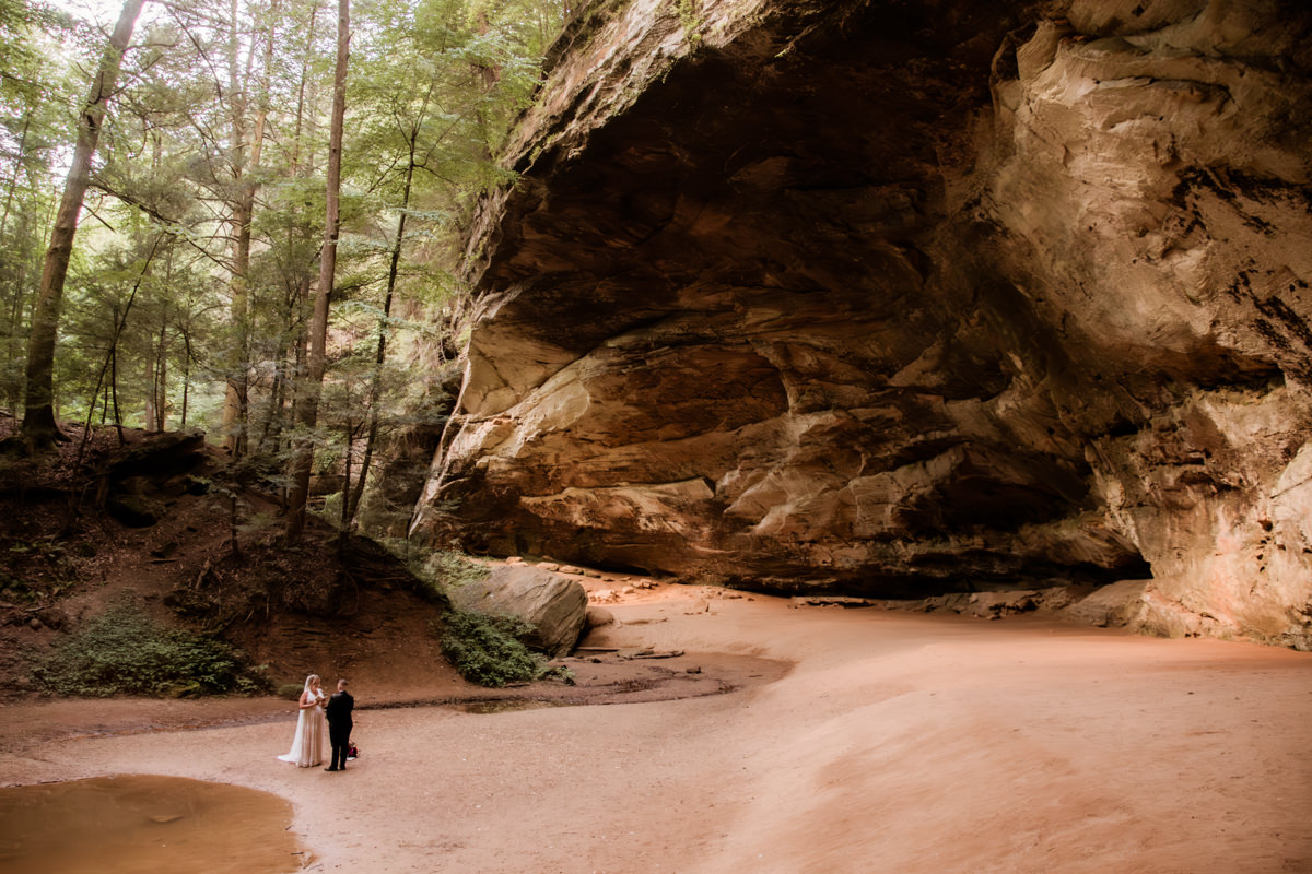 Hocking Hills Ash Cave Private Vows Renewal One Year Anniversary Taco Bell Dairy Queen Alternative Reception Elizabeth Nihiser Photography LGBTQ+ Elopement