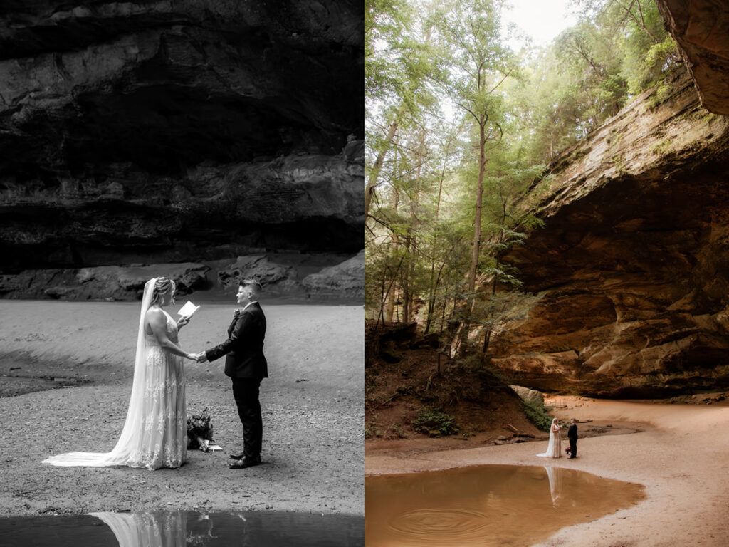 Hocking Hills Ash Cave Private Vows Renewal One Year Anniversary Taco Bell Dairy Queen Alternative Reception Elizabeth Nihiser Photography LGBTQ+ Elopement