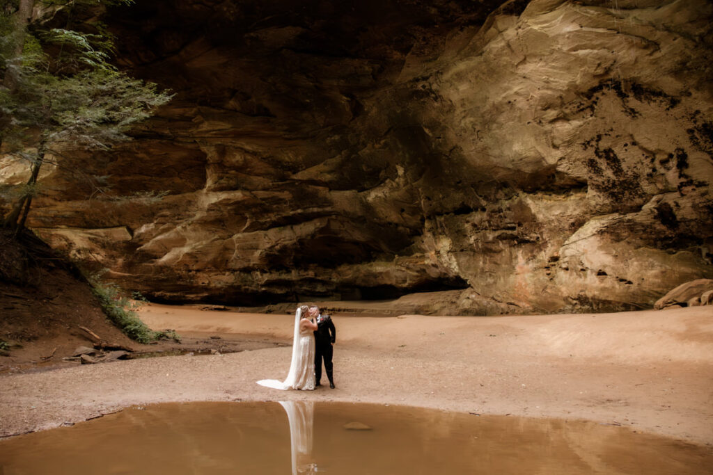 Hocking Hills Ash Cave Private Vows Renewal One Year Anniversary Taco Bell Dairy Queen Alternative Reception Elizabeth Nihiser Photography LGBTQ+ Elopement