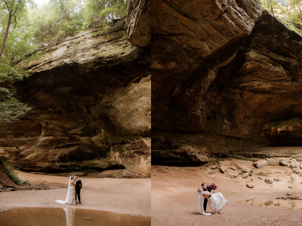 Hocking Hills Ash Cave Private Vows Renewal One Year Anniversary Taco Bell Dairy Queen Alternative Reception Elizabeth Nihiser Photography LGBTQ+ Elopement