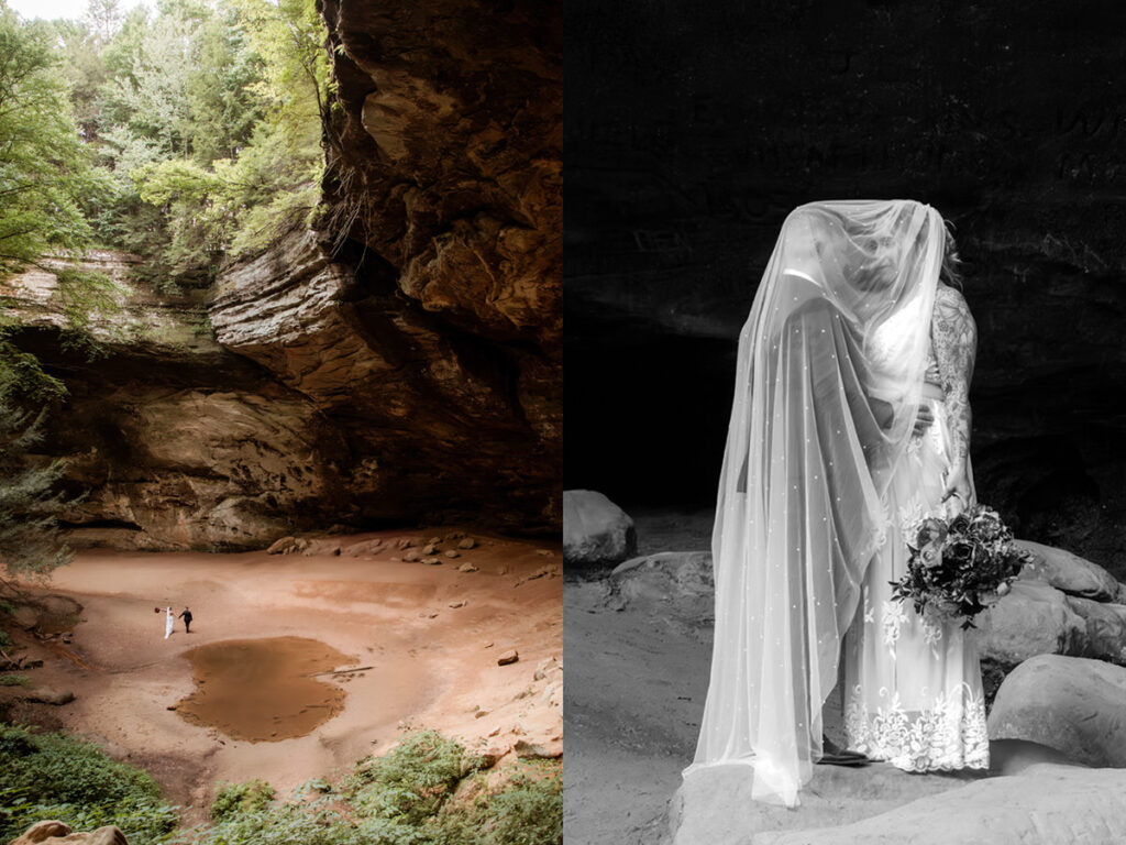 Hocking Hills Ash Cave Private Vows Renewal One Year Anniversary Taco Bell Dairy Queen Alternative Reception Elizabeth Nihiser Photography LGBTQ+ Elopement