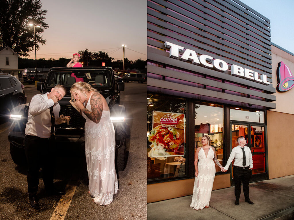 Hocking Hills Ash Cave Private Vows Renewal One Year Anniversary Taco Bell Dairy Queen Alternative Reception Elizabeth Nihiser Photography LGBTQ+ Elopement