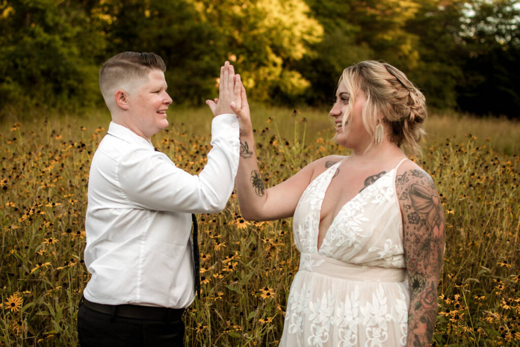 Hocking Hills Ash Cave Private Vows Renewal One Year Anniversary Taco Bell Dairy Queen Alternative Reception Elizabeth Nihiser Photography LGBTQ+ Elopement