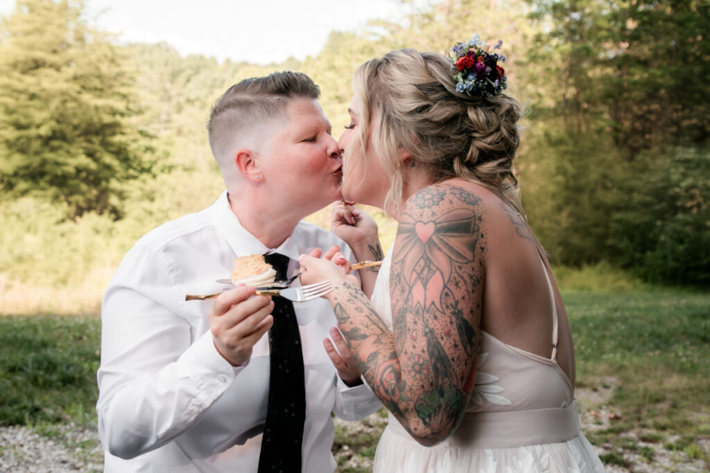 Hocking Hills Ash Cave Private Vows Renewal One Year Anniversary Taco Bell Dairy Queen Alternative Reception Elizabeth Nihiser Photography LGBTQ+ Elopement