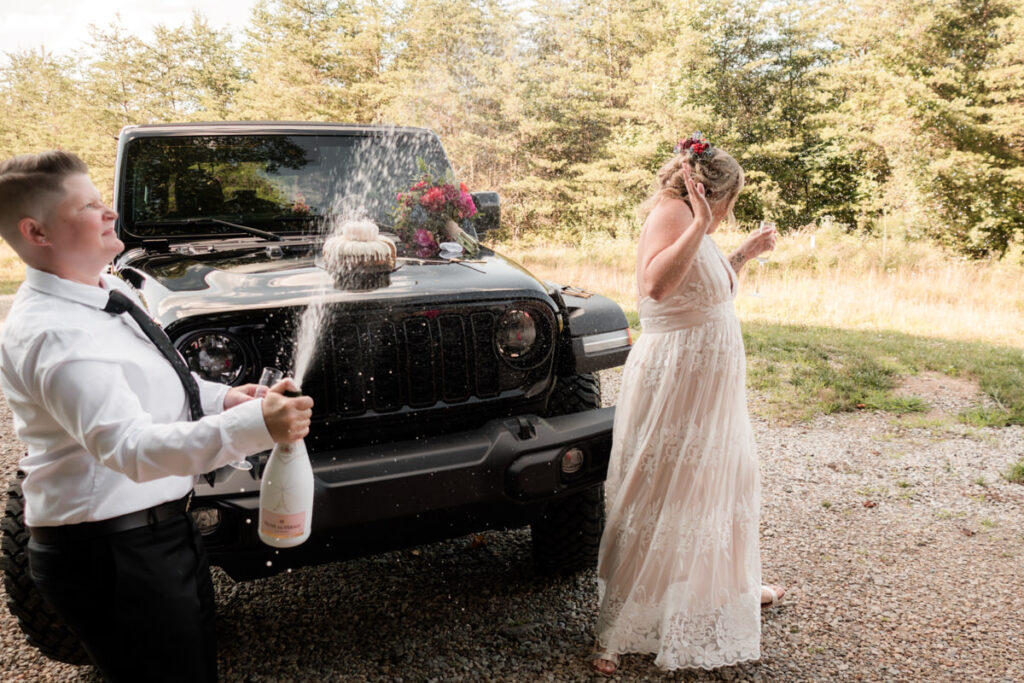 Hocking Hills Ash Cave Private Vows Renewal One Year Anniversary Taco Bell Dairy Queen Alternative Reception Elizabeth Nihiser Photography LGBTQ+ Elopement