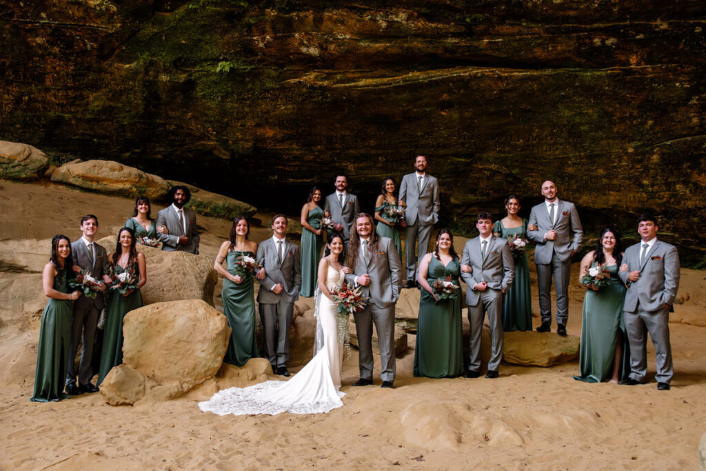 Hocking Hills Haven at Cedar Grove Ash Cave Wedding Group Photos