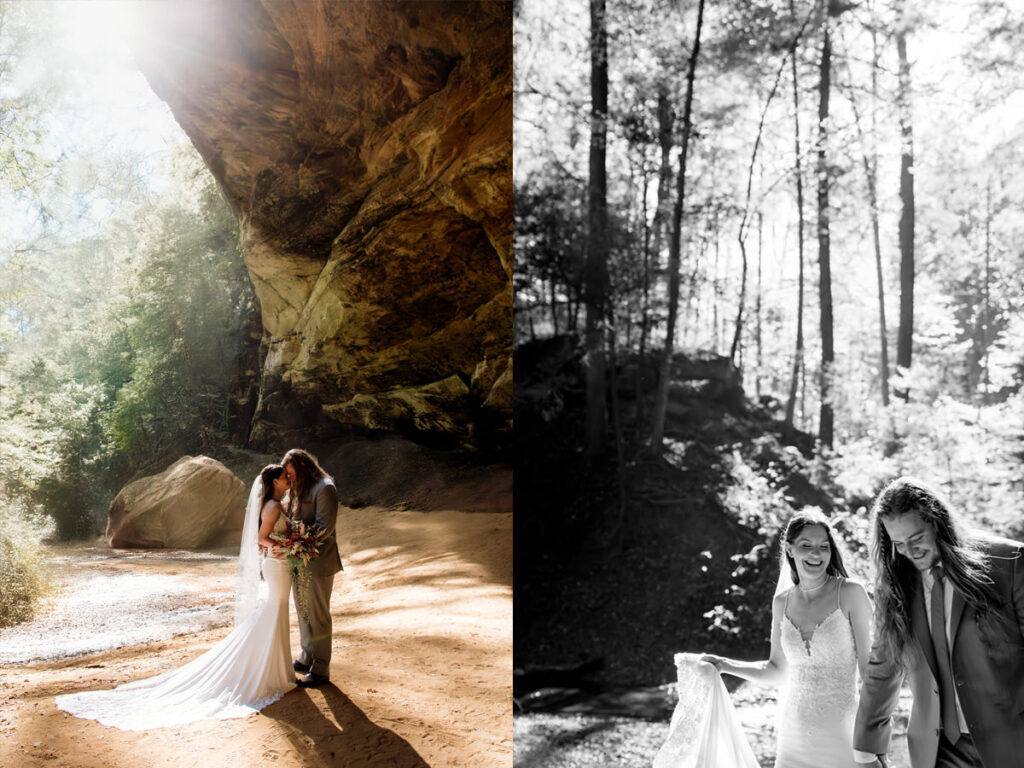 Hocking Hills Haven at Cedar Grove Ash Cave Wedding Group Photos