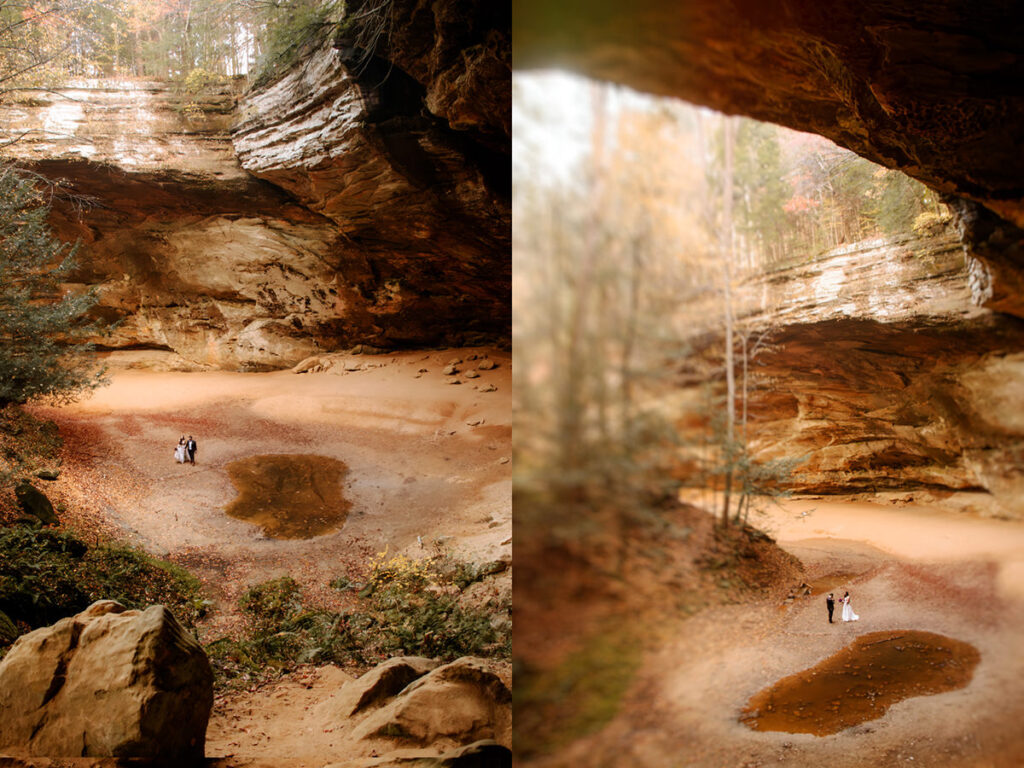 Old Man's Cave Hocking Hills Ohio Adventure Elopement Photographer Ash Cave