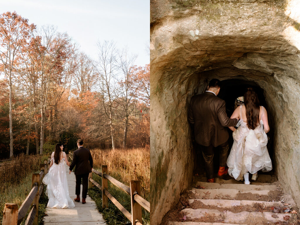 Old Man's Cave Hocking Hills Ohio Adventure Elopement Photographer Ash Cave