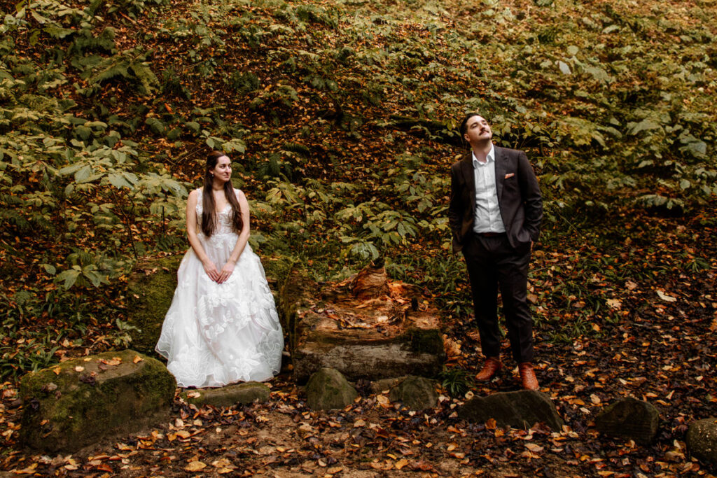 Old Man's Cave Hocking Hills Ohio Adventure Elopement Photographer Ash Cave