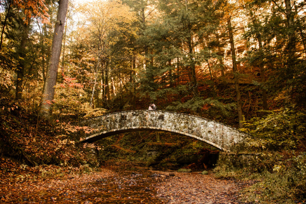 Old Man's Cave Hocking Hills Ohio Adventure Elopement Photographer Ash Cave