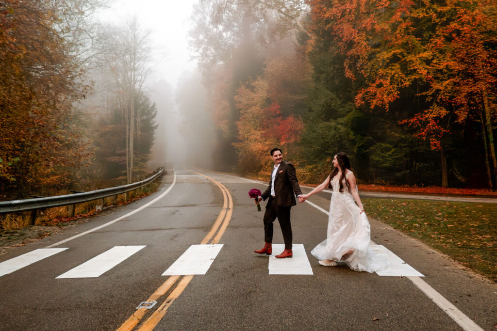 Old Man's Cave Hocking Hills Ohio Adventure Elopement Photographer Ash Cave