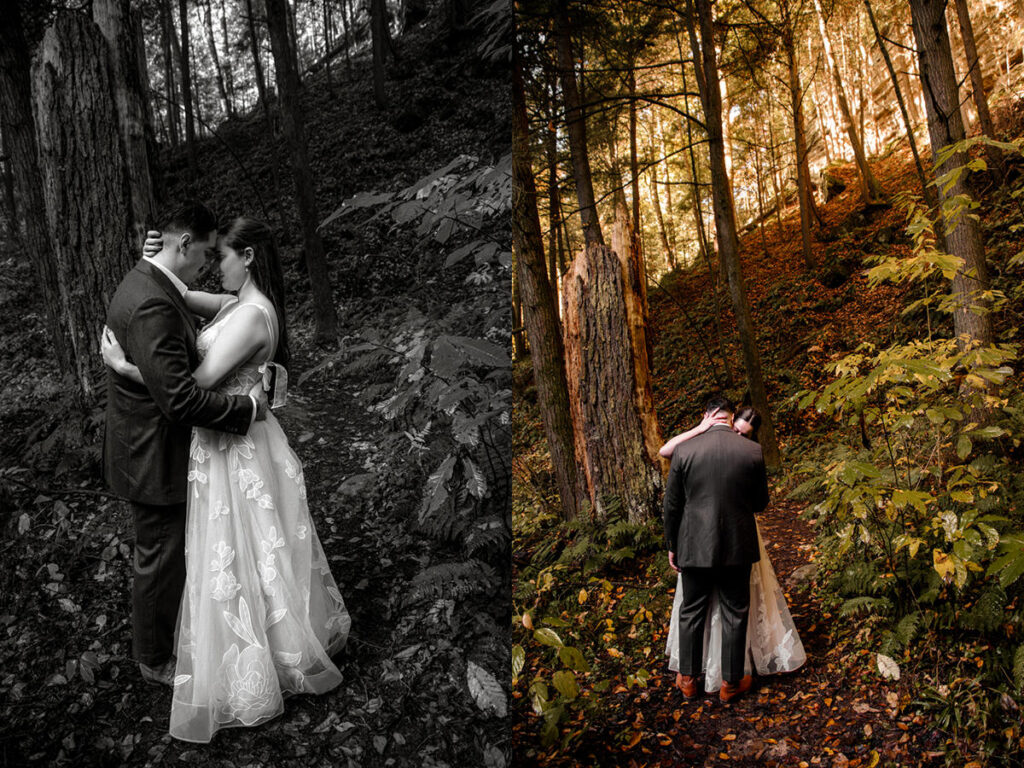 Old Man's Cave Hocking Hills Ohio Adventure Elopement Photographer Ash Cave