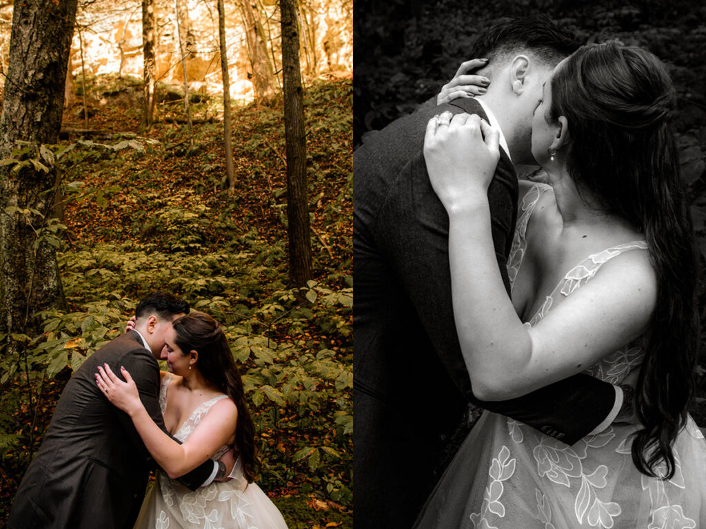 Old Man's Cave Hocking Hills Ohio Adventure Elopement Photographer Ash Cave