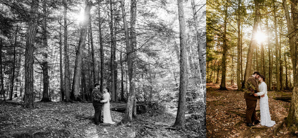 hocking hills ohio micro wedding upper falls old mans cave