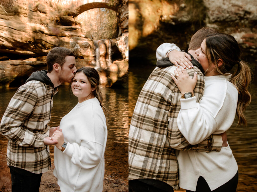 Hocking Hills Old Man's Cave Upper Falls Surprise Engagement Proposal Photographer