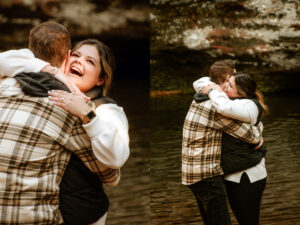 Hocking Hills Old Man's Cave Upper Falls Surprise Engagement Proposal Photographer