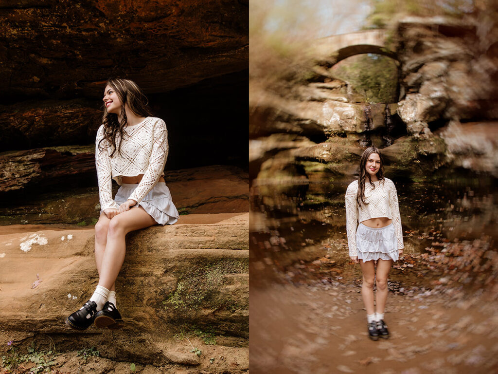 Hocking Hills Logan Ohio Senior Photos Portraits Old Man's Cave Upper Falls trending