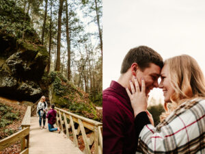 Hocking Hills Old Man's Cave Upper Falls Surprise Engagement Proposal Photographer