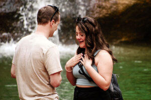 Hocking Hills Old Man's Cave Upper Falls Surprise Engagement Proposal Photographer