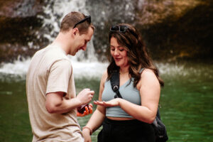 Hocking Hills Old Man's Cave Upper Falls Surprise Engagement Proposal Photographer