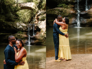 Hocking Hills Old Man's Cave Upper Falls Surprise Engagement Proposal Photographer