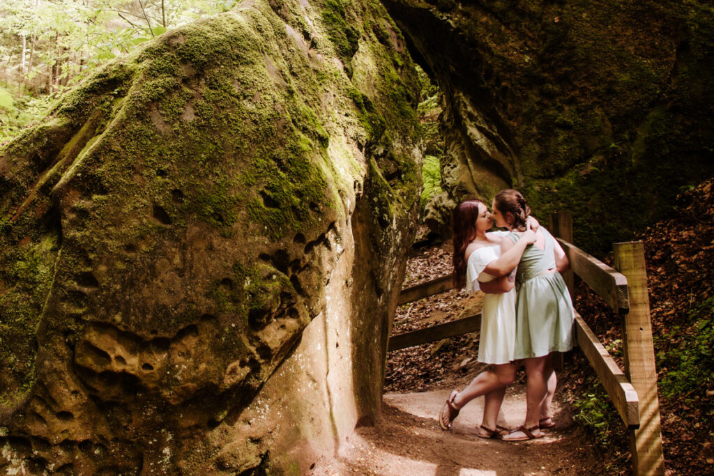 Hocking Hills Treehouse Surprise Proposal Engagement Hot Tub Boudoir