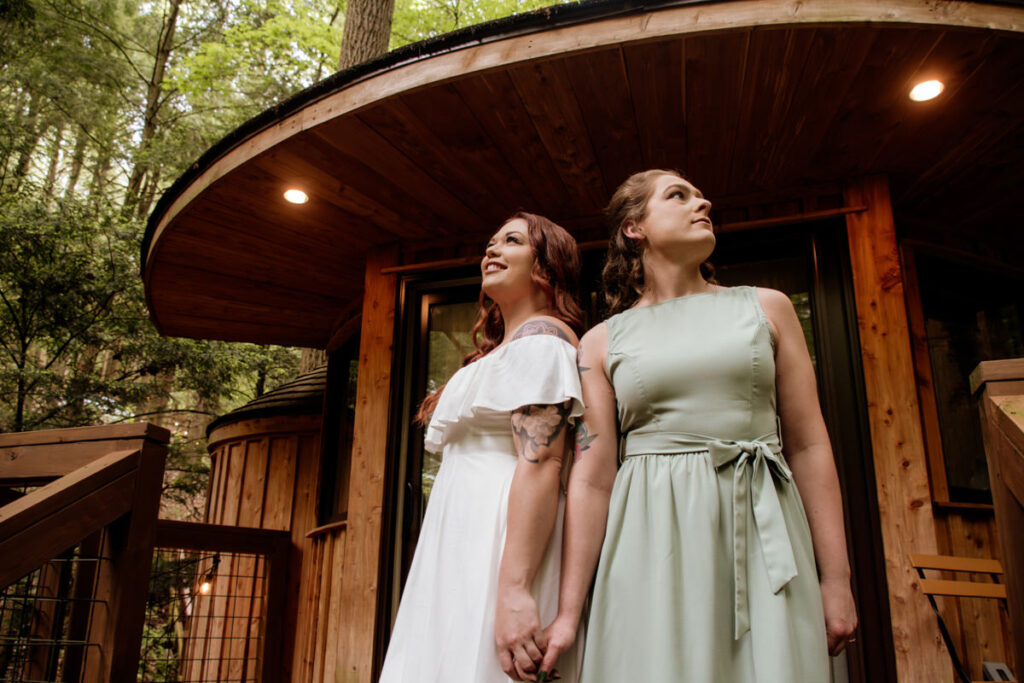 Hocking Hills Treehouse Surprise Proposal Engagement Hot Tub Boudoir