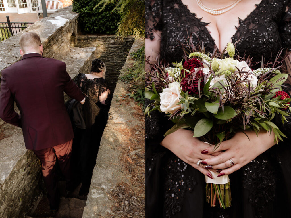 Jeffrey Mansion Dark Romantic Intimate October Fall Autumn Wedding in Columbus, Ohio Elizabeth Nihiser Photography Photographer portraits