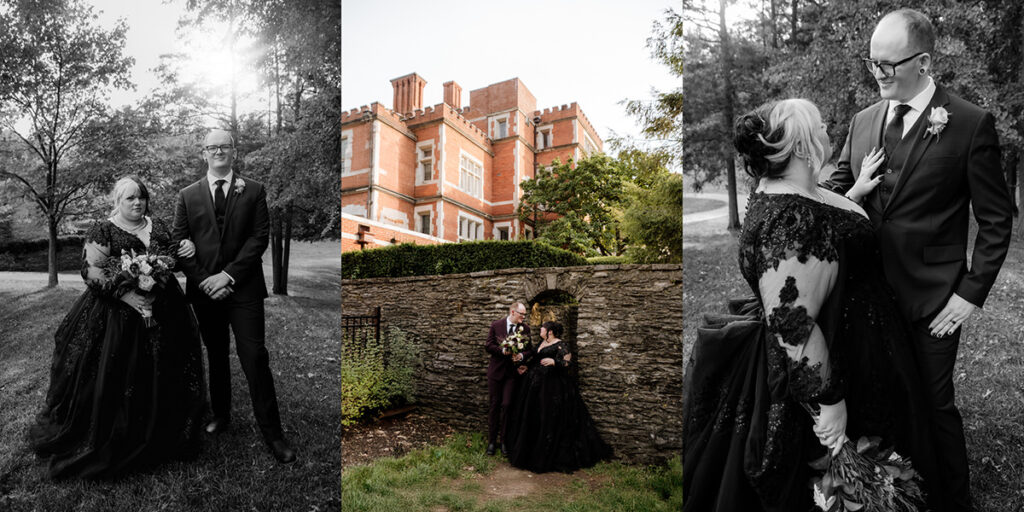 Jeffrey Mansion Dark Romantic Intimate October Fall Autumn Wedding in Columbus, Ohio Elizabeth Nihiser Photography Photographer portraits