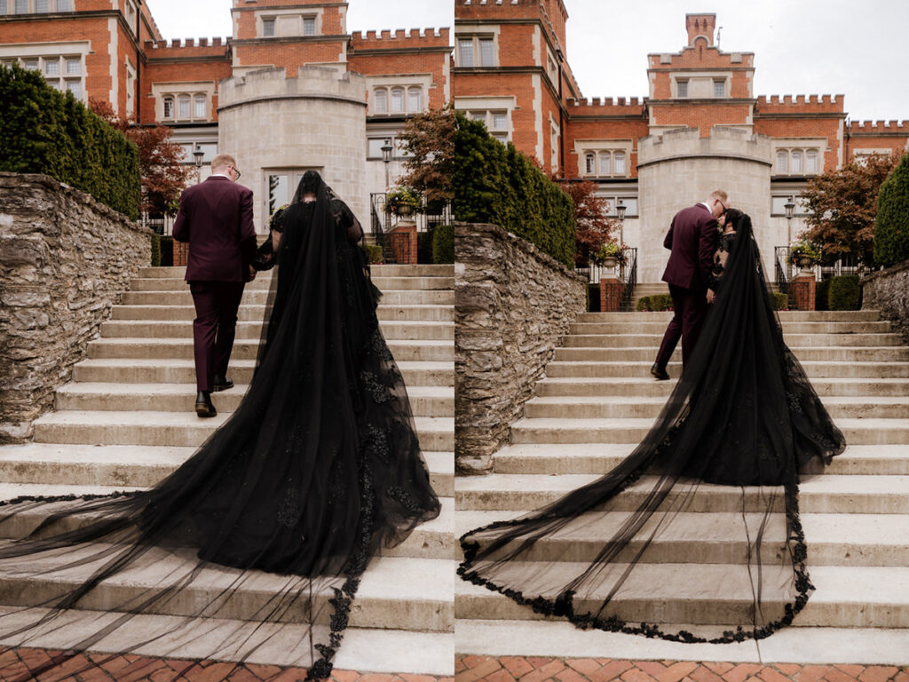 Jeffrey Mansion Dark Romantic Intimate October Fall Autumn Wedding in Columbus, Ohio Elizabeth Nihiser Photography Photographer portraits