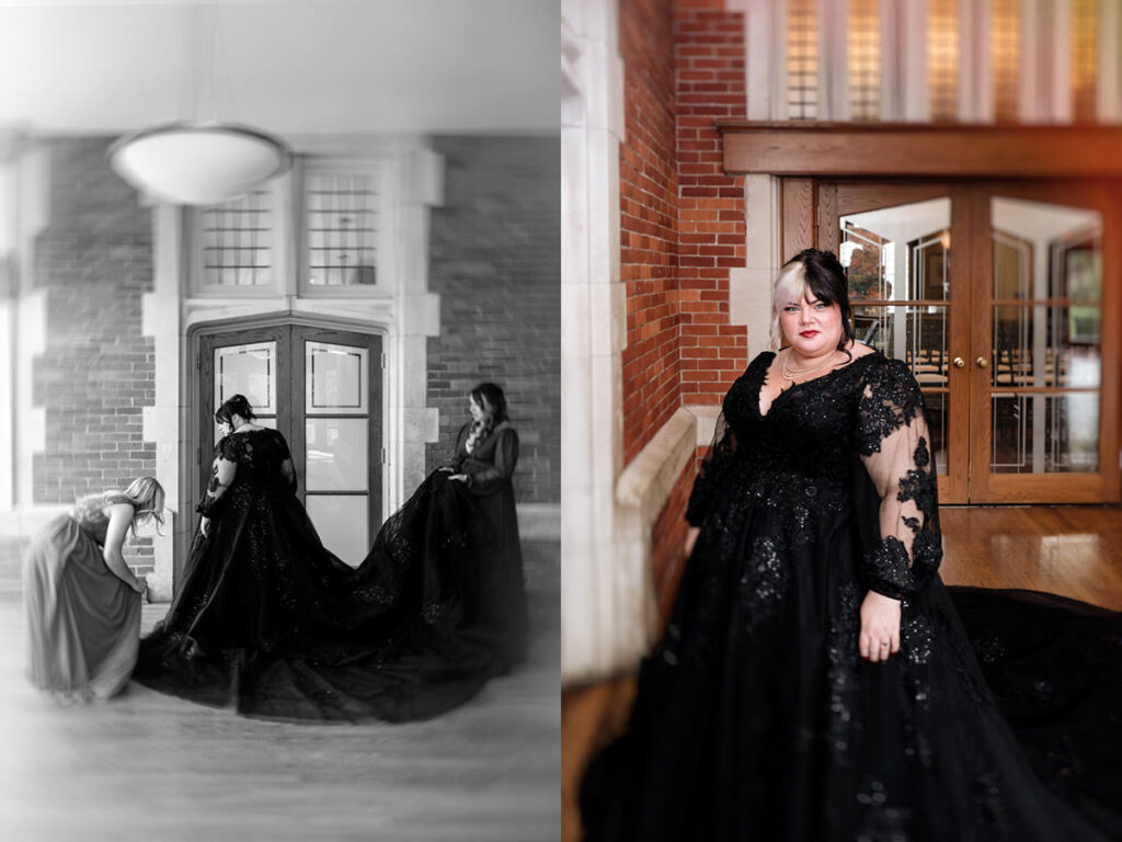 Jeffrey Mansion Dark Romantic Intimate October Fall Autumn Wedding in Columbus, Ohio Elizabeth Nihiser Photography Photographer