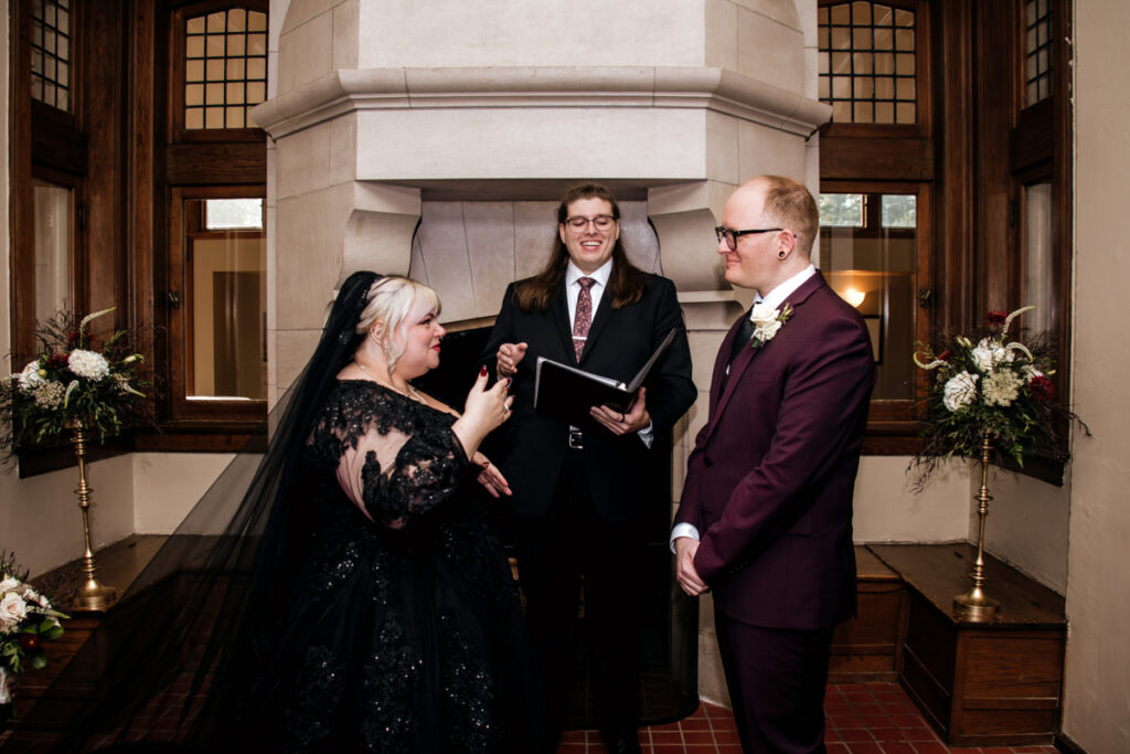 Jeffrey Mansion Dark Romantic Intimate October Fall Autumn Wedding in Columbus, Ohio Elizabeth Nihiser Photography Photographer