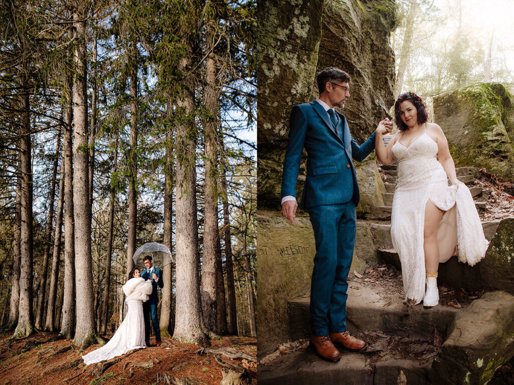 Rockhouse Hocking Hills Witchy Woodland Winter Elopement Elizabeth Nihiser Photography Ohio Michigan Kentucky