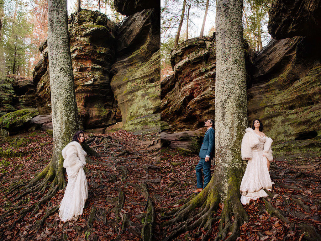 Rockhouse Hocking Hills Witchy Woodland Winter Elopement Elizabeth Nihiser Photography Ohio Michigan Kentucky