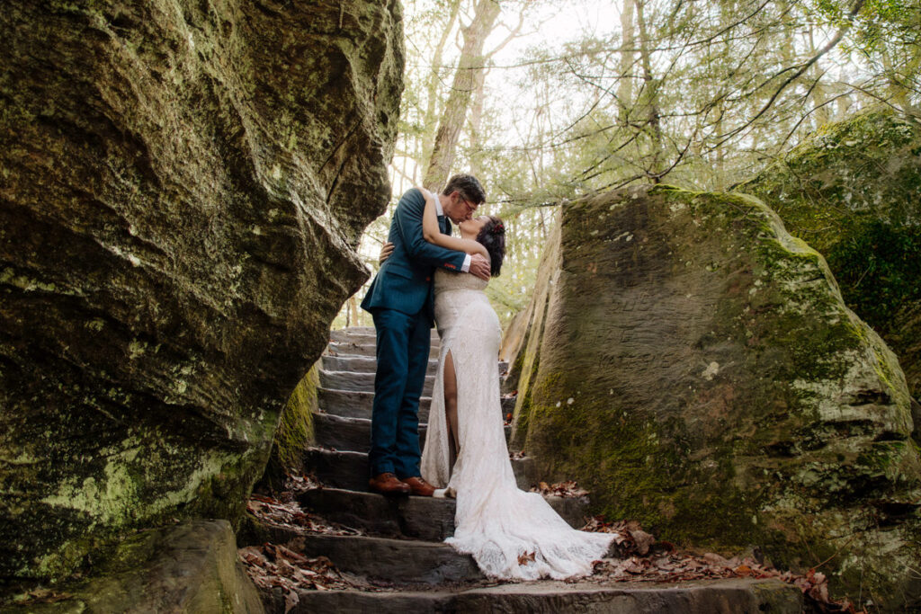 Rockhouse Hocking Hills Witchy Woodland Winter Elopement Elizabeth Nihiser Photography Ohio Michigan Kentucky