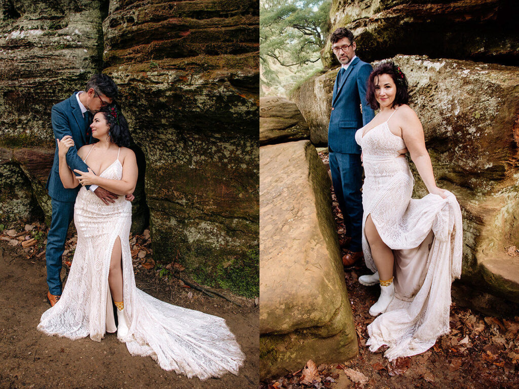 Rockhouse Hocking Hills Witchy Woodland Winter Elopement Elizabeth Nihiser Photography Ohio Michigan Kentucky