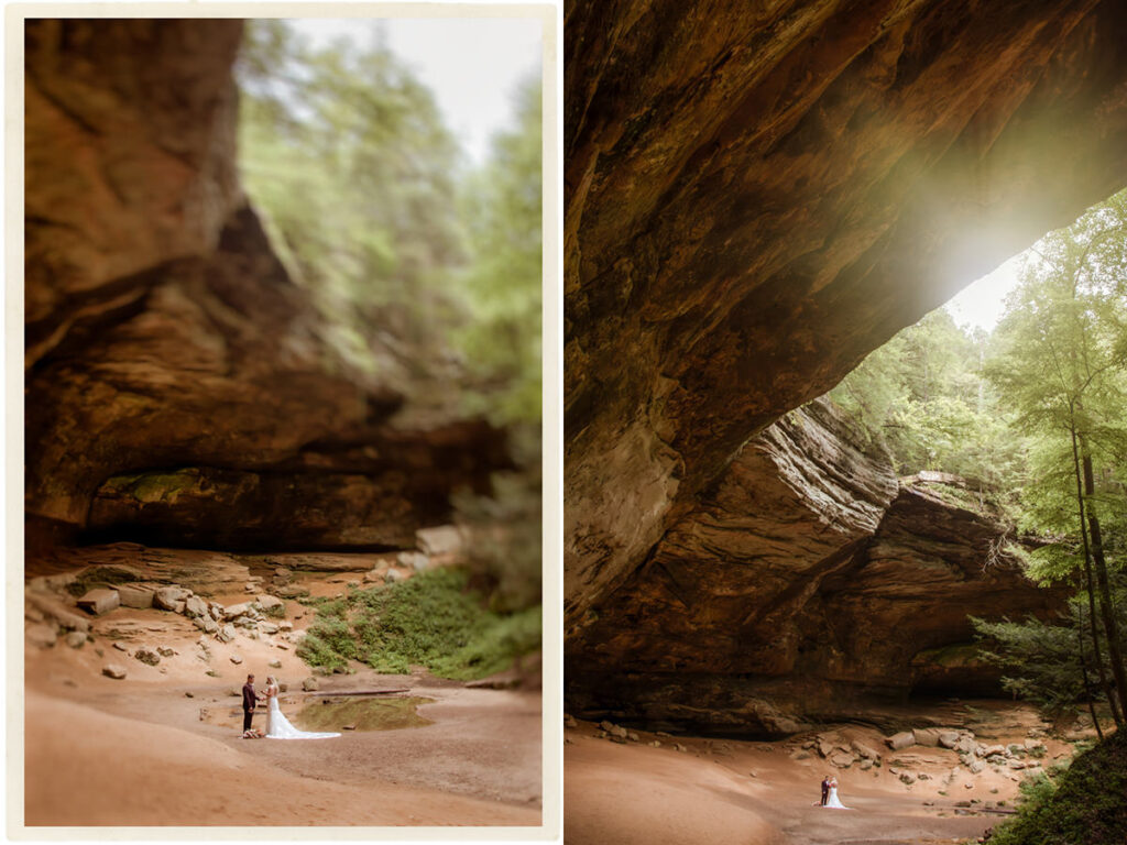 Wandering Weddings Ohio Hocking Hills Ash Cave Old Man's Cave State Park Wedding Elopement Adventurous Intimate Private Elizabeth Nihiser Photography Photographer Midwest West Virginia