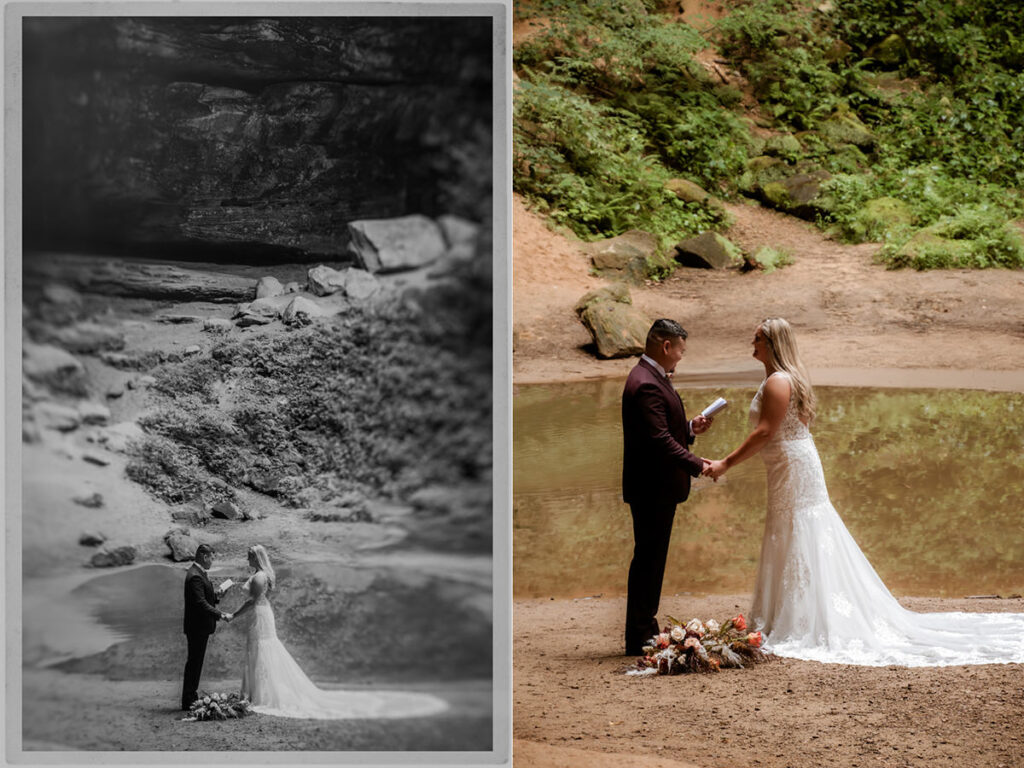 Wandering Weddings Ohio Hocking Hills Ash Cave Old Man's Cave State Park Wedding Elopement Adventurous Intimate Private Elizabeth Nihiser Photography Photographer Midwest West Virginia