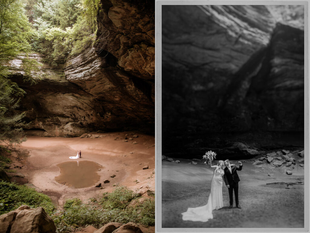 Wandering Weddings Ohio Hocking Hills Ash Cave Old Man's Cave State Park Wedding Elopement Adventurous Intimate Private Elizabeth Nihiser Photography Photographer Midwest West Virginia