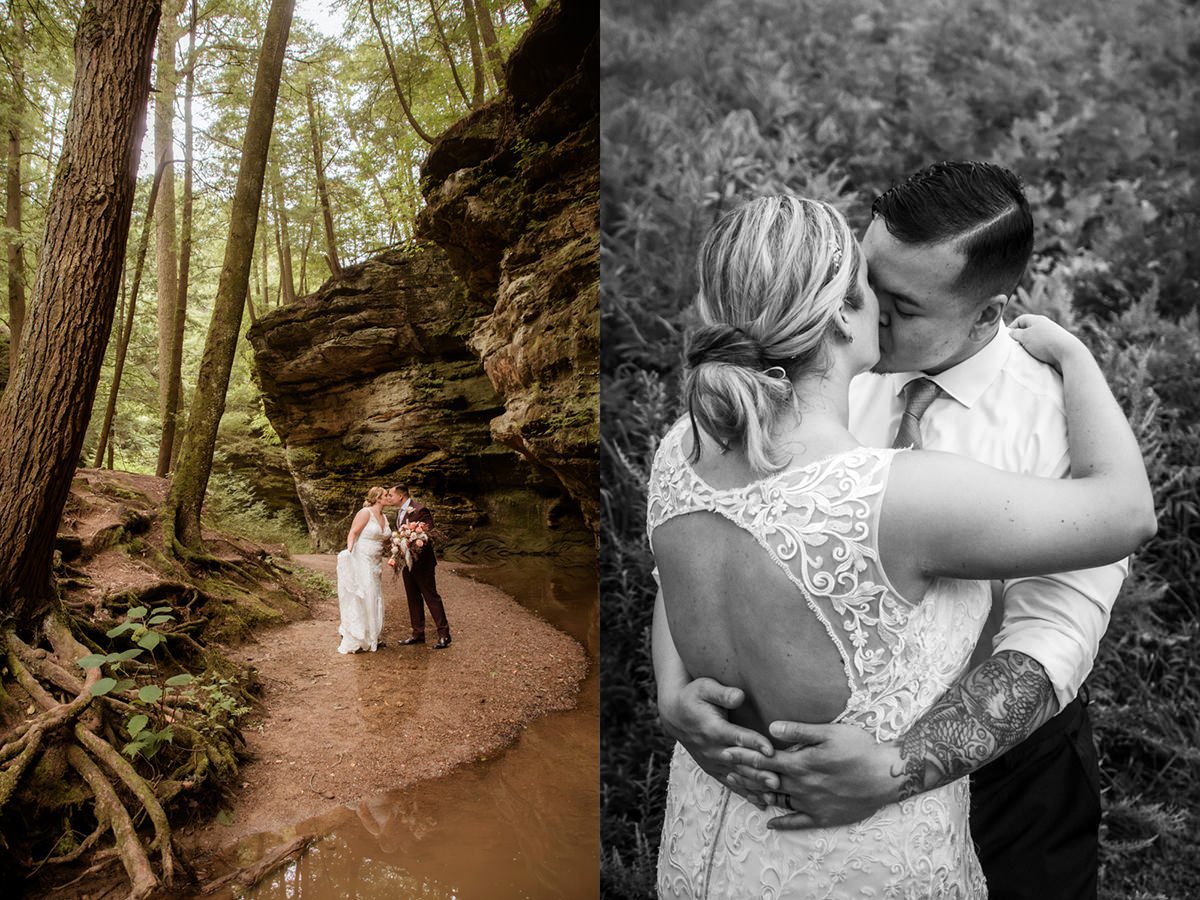 Wandering Weddings Ohio Hocking Hills Ash Cave Old Man's Cave State Park Wedding Elopement Adventurous Intimate Private Elizabeth Nihiser Photography Photographer Midwest West Virginia