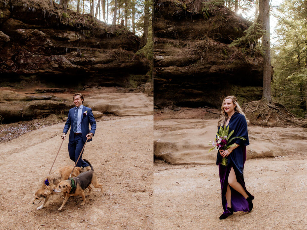 Box Hop Upper Falls Old Man's Cave Yule Hocking Hills Winter Solstice Wedding