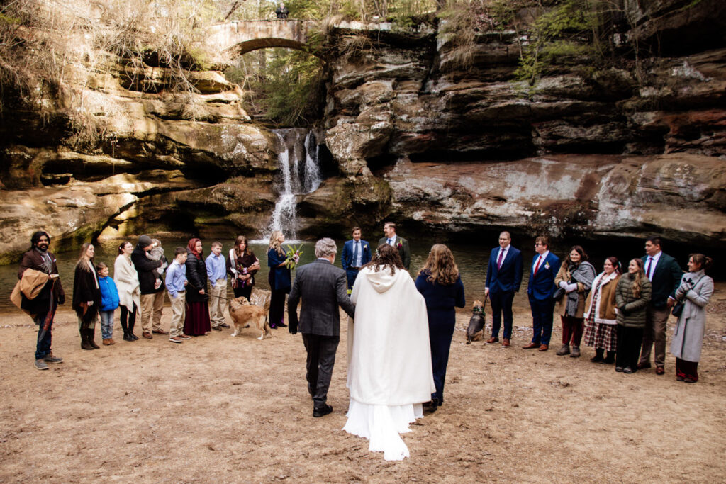 Box Hop Upper Falls Old Man's Cave Yule Hocking Hills Winter Solstice Wedding