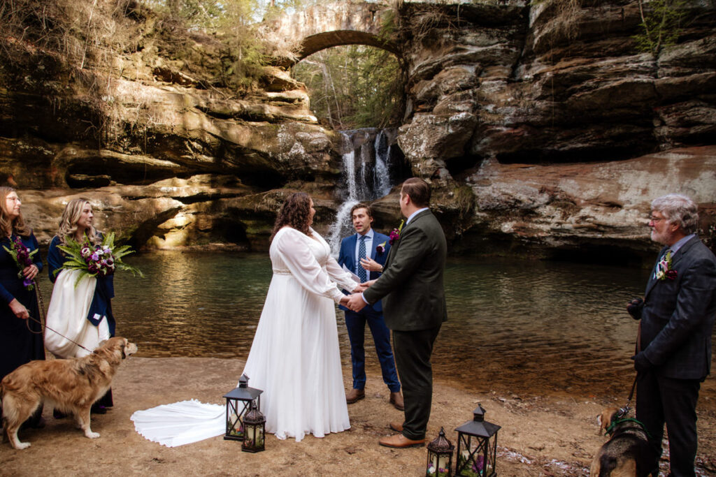 Box Hop Upper Falls Old Man's Cave Yule Hocking Hills Winter Solstice Wedding