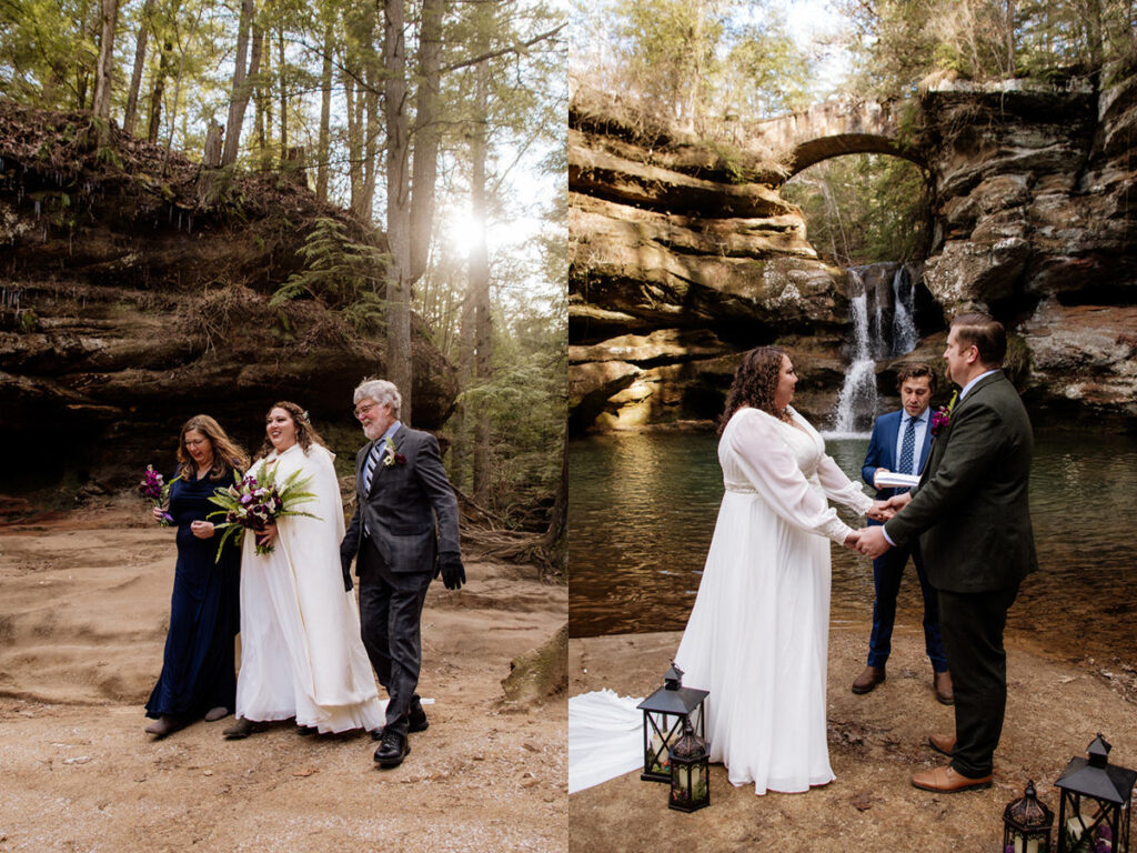 Box Hop Upper Falls Old Man's Cave Yule Hocking Hills Winter Solstice Wedding